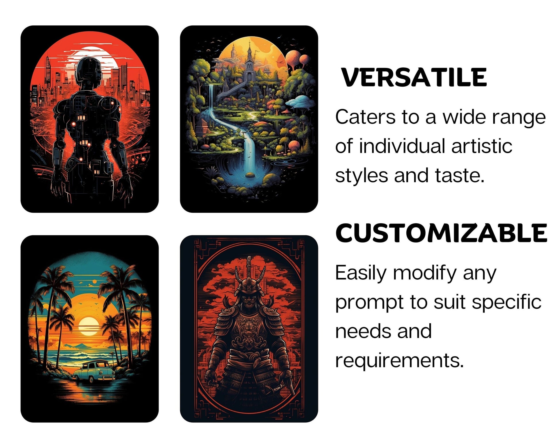 200 Midjourney Prompts AI For T-Shirt Designs