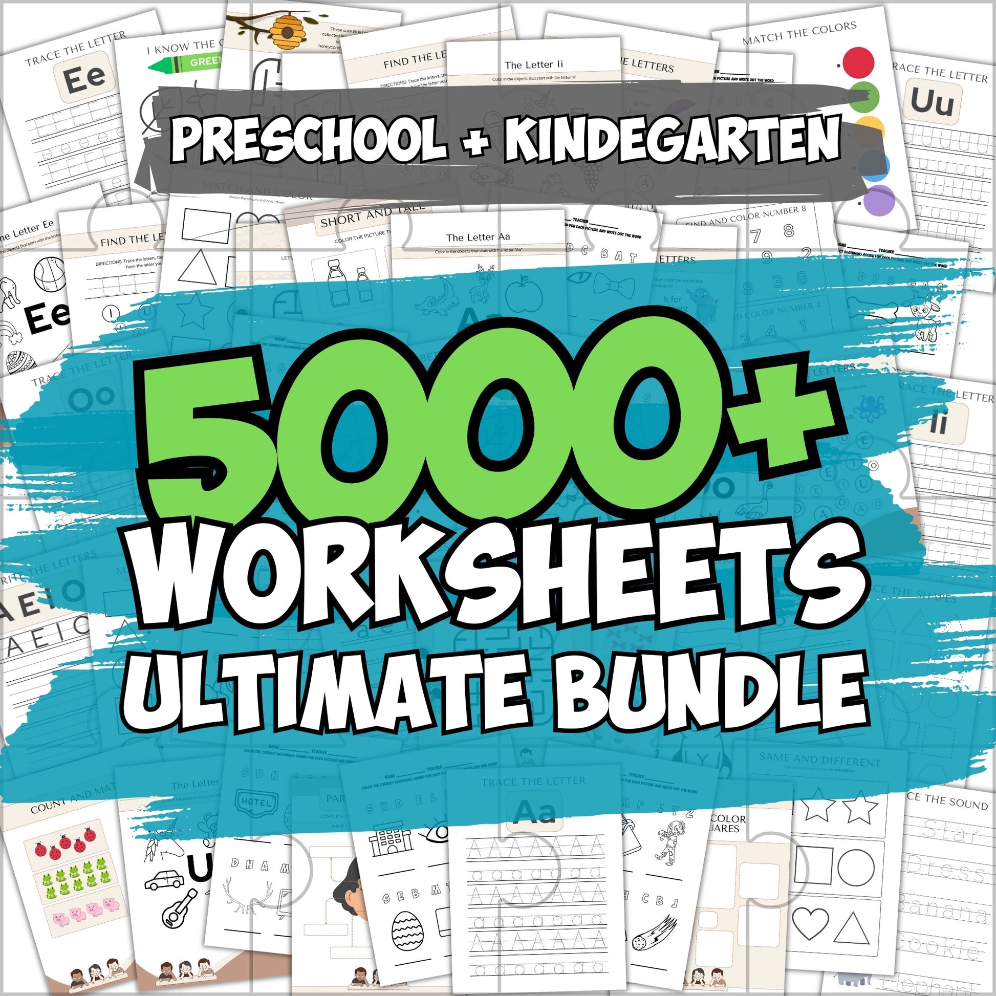 5,000+ Pre-k and Kindergarten Worksheets Ultimate - Sale Ends Tonight!